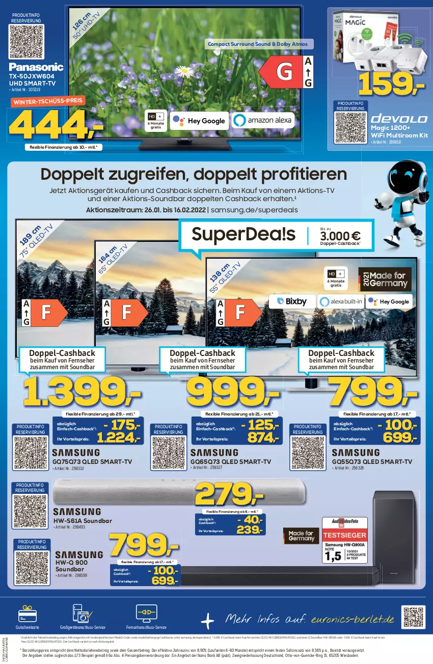 Aktueller Prospekt Berlet - Achtung!  - von 05.02 bis 11.02.2022 - strona 3 - produkty: angebot, Bad, Bank, dell, eis, elle, erde, fernseher, fisch, fische, gutschein, Mode, qled, reifen, reis, ring, Samsung, soundbar, Spezi, Ti, Tiere, uhd, vorteilspreis