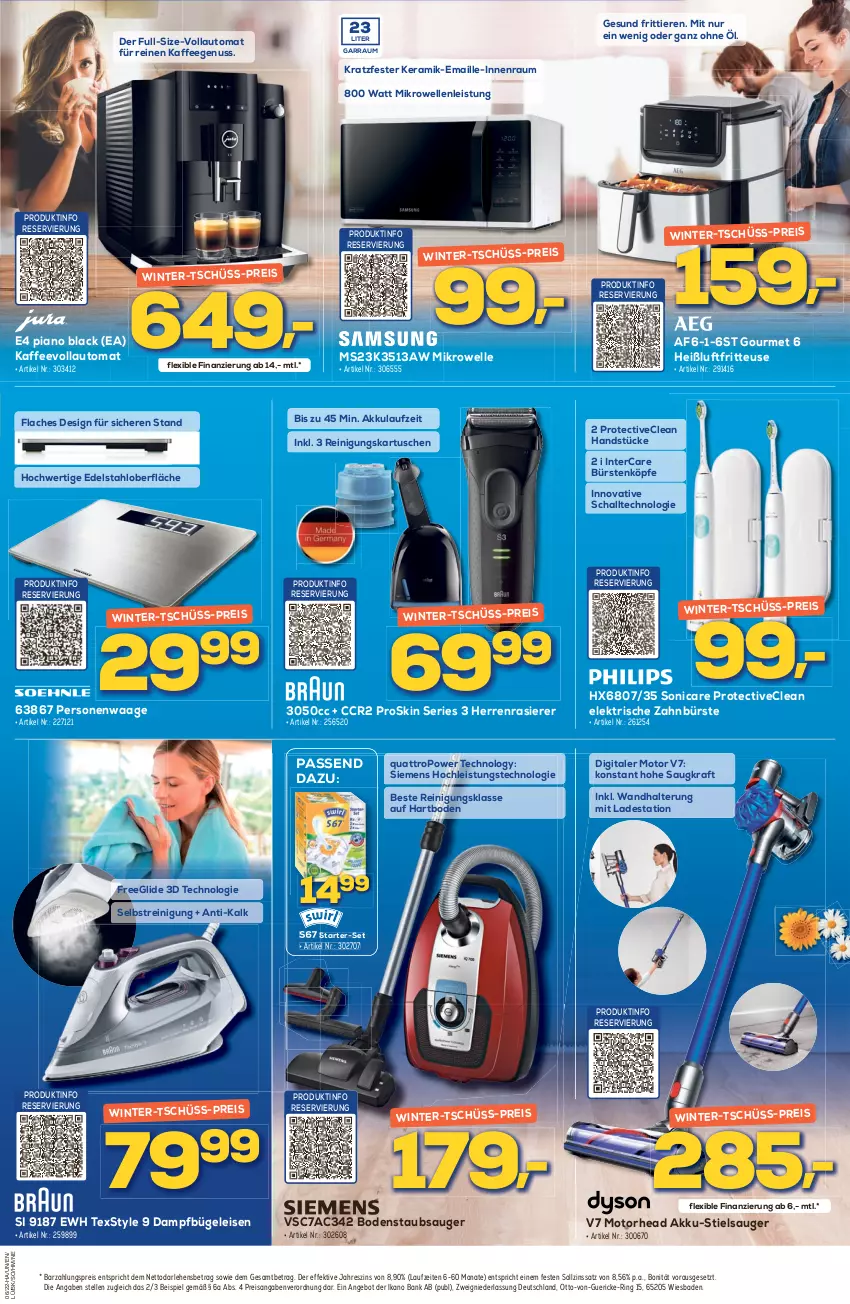 Aktueller Prospekt Berlet - Achtung!  - von 05.02 bis 11.02.2022 - strona 7 - produkty: akku, angebot, auto, Bad, Bank, bodenstaubsauger, bügel, Bügeleisen, bürste, bürsten, dampfbügeleisen, edelstahl, eis, elektrische zahnbürste, elle, fritteuse, garraum, Heißluftfritteuse, herrenrasierer, kaffee, kaffeegenuss, kaffeevollautomat, kraft, lack, maille, mikrowelle, nuss, Personenwaag, personenwaage, rasierer, Reinigung, reis, ring, Schal, siemens, sonicare, staubsauger, Stielsauger, Ti, Tiere, Waage, wandhalterung, zahnbürste