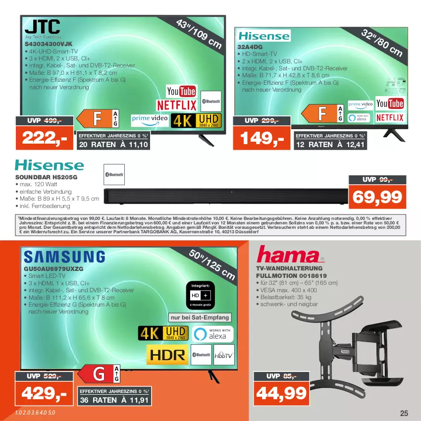 Aktueller Prospekt Real - von 05.06 bis 10.06.2023 - strona 25 - produkty: Bank, dvb, DVB-T, fernbedienung, HDMI, Rauch, Receiver, rum, soundbar, Spektrum, Ti, uhd, usb, wandhalterung