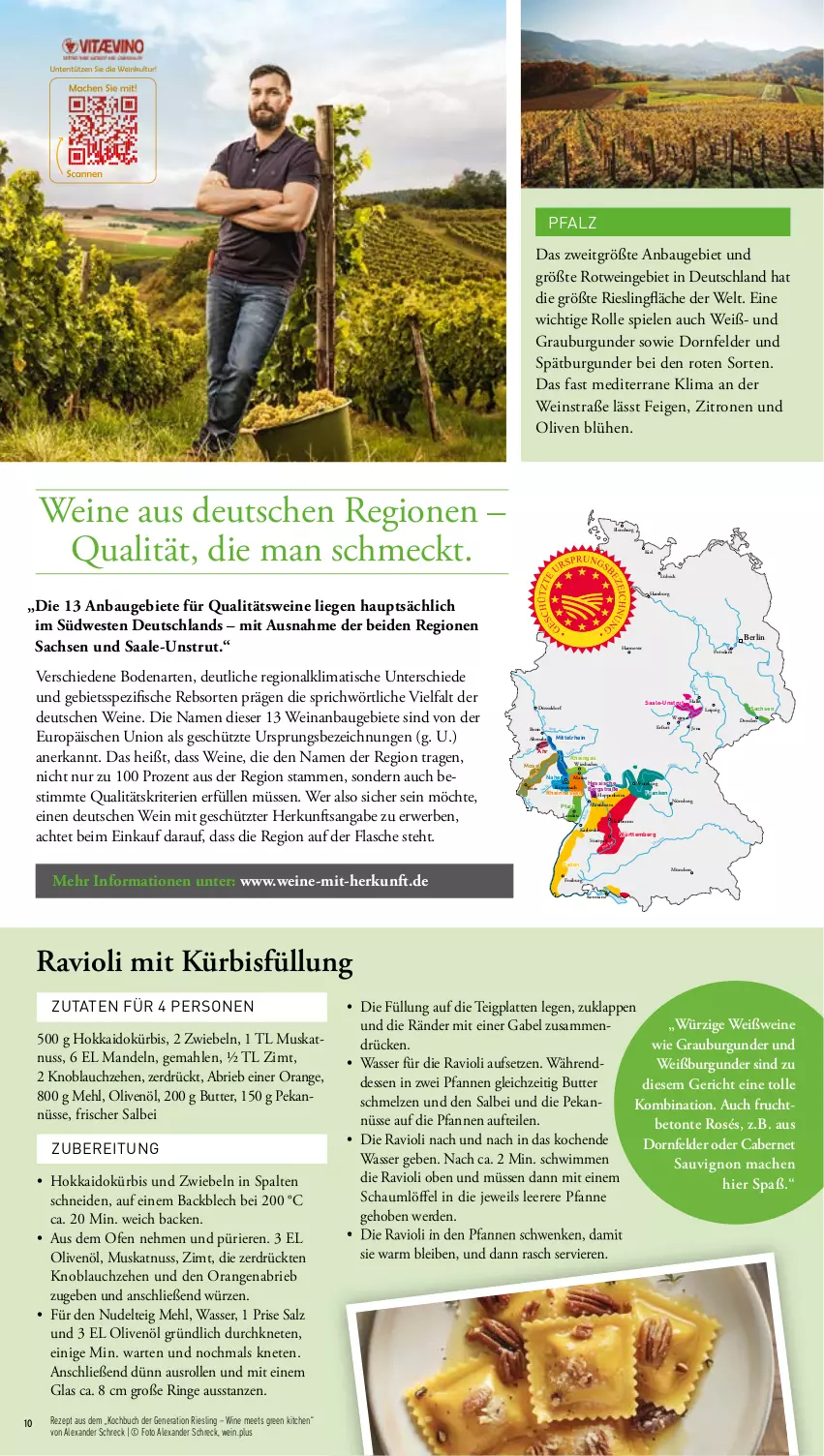 Aktueller Prospekt Wasgau - von 01.09 bis 06.09.2025 - strona 10 - produkty: alexa, Bad, Bau, brie, buch, burgunder, butter, cabernet, dornfelder, erde, Feigen, fisch, fische, flasche, frucht, gabel, grauburgunder, knoblauch, Kürbis, latte, Liege, Löffel, mac, mandel, mandeln, mehl, Muskatnuss, nudel, nuss, Ofen, olive, oliven, olivenöl, orange, orangen, pfanne, pfannen, qualitätswein, qualitätsweine, ravioli, rezept, riesling, ring, rotwein, rwe, sac, salz, sauvignon, spätburgunder, Spezi, Spiele, südwest, Ti, tisch, wasser, wein, weine, Weißburgunder, Weißwein, Weste, zitrone, zitronen, ZTE, zwiebel, zwiebeln