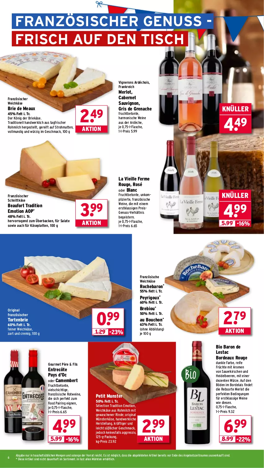 Aktueller Prospekt Wasgau - von 01.09 bis 06.09.2025 - strona 6 - produkty: angebot, auer, beere, beeren, bio, brie, cabernet, cabernet sauvignon, camembert, eis, ente, entrecôte, flasche, französischer weichkäse, frucht, früchte, gin, heidelbeere, heidelbeeren, Käse, kirsch, kirsche, kirschen, latte, mac, merl, merlot, milch, nero, nuss, reis, rind, ring, rotwein, rouge, salat, salate, sauerkirschen, sauvignon, schnittkäse, Ti, tisch, torte, weichkäse, wein, weine