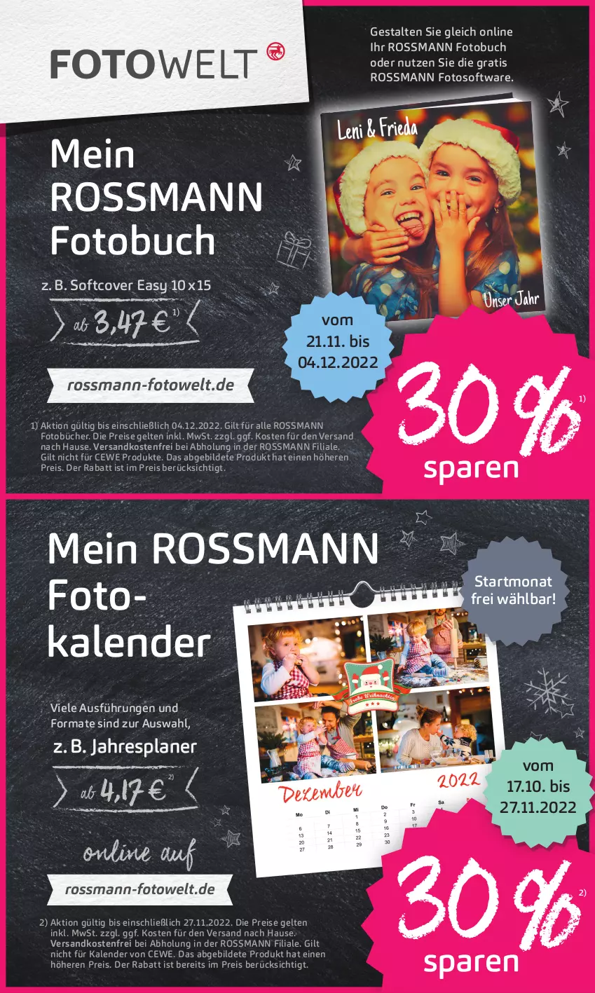 Aktueller Prospekt Rossmann - Prospekte - von 21.11 bis 25.11.2022 - strona 18 - produkty: buch, cewe, eis, Fotobuch, Fotokalender, ndk, reis, Software, Ti, versandkostenfrei