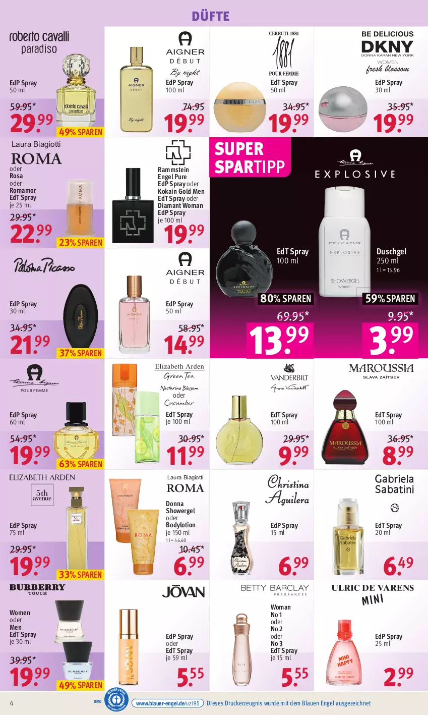 Aktueller Prospekt Rossmann - Prospekte - von 21.11 bis 25.11.2022 - strona 4 - produkty: auer, body, bodylotion, drucker, duschgel, edp spray, edt spray, Engel, kerze, laura biagiotti, Lotion, mam, spartipp, Ti