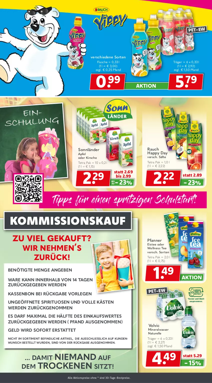Aktueller Prospekt Getraenkeland - von 17.08 bis 29.08.2026 - strona 6 - produkty: aktionspreis, Alwa, apfel, bestpreis, bestpreise, decke, Deckel, eis, eistee, elle, erde, flasche, Happy Day, kirsch, kirsche, mineralwasser, natur, pfanne, Pfanner, Rauch, reis, rel, säfte, spirituosen, tee, Ti, volvic, wasser