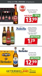 Gazetka promocyjna Getraenkeland - Gazetka - ważna od 29.08 do 29.08.2026 - strona 10 - produkty: alkohol, bestpreis, bestpreise, eis, flasche, getränk, getränke, Kloster Andechs, pils, reis, Spezi, Ti