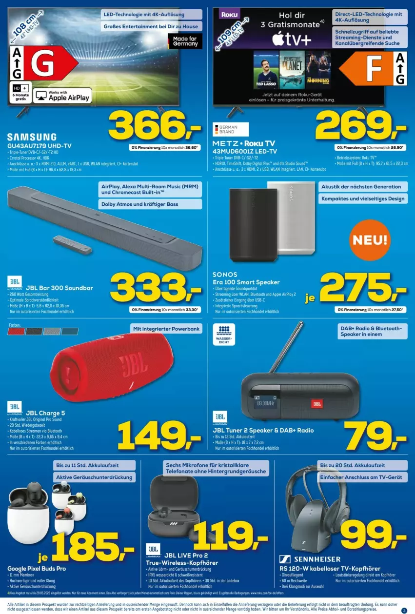 Aktueller Prospekt Euronics - Prospekte - von 26.04 bis 03.05.2023 - strona 3 - produkty: akku, Bank, eis, ente, Germ, monati, powerbank, Radio, reifen, Ti