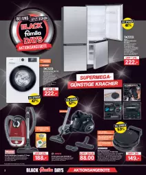 Gazetka promocyjna Famila - Prospekte - Gazetka - ważna od 04.11 do 04.11.2023 - strona 2 - produkty: akku, angebot, angebote, auto, Behälter, beutel, bodenstaubsauger, eis, elle, fernbedienung, gefrierkombination, HP, kleid, Kleidung, kracher, lack, Pinsel, Reinigung, reis, ring, Saugroboter, schubladen, Spülen, staubbeutel, staubsauger, staubsaugerbeutel, Teleskop, teller, teppich, teppiche, Ti, tisch, waschmaschine, wasser, wassertank