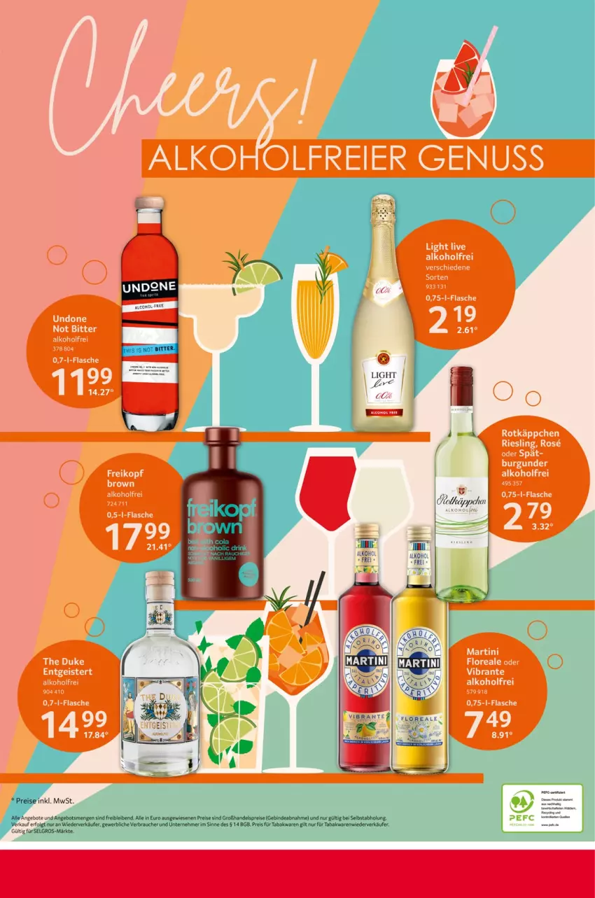 Aktueller Prospekt Selgros - Food - von 22.02 bis 28.02.2024 - strona 32 - produkty: alkohol, angebot, angebote, burgunder, eis, flasche, LG, martini, Rauch, reis, riesling, rotkäppchen, Ti