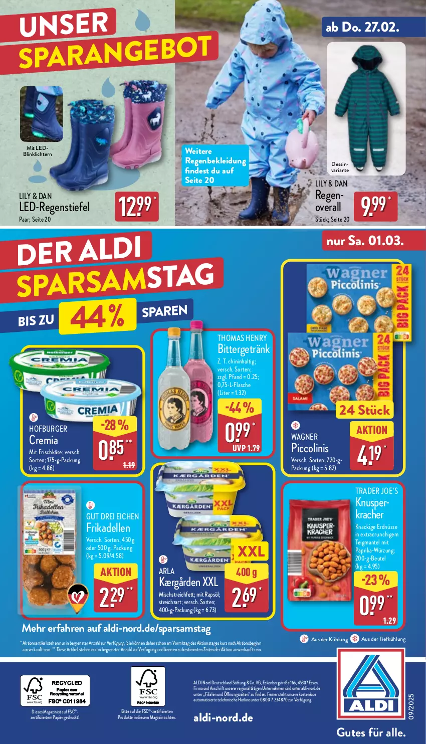 Aktueller Prospekt Aldi Nord - Von Montag - von 24.02 bis 01.03.2025 - strona 36 - produkty: aldi, arla, aus der tiefkühlung, auto, beutel, burger, dell, elle, flasche, frikadellen, frischkäse, getränk, gin, Kærgården, Käse, kleid, Kleidung, kracher, magazin, Mantel, mit paprika, Overall, papier, paprika, piccolinis, rapsöl, Ria, telefon, thomas henry, Ti, wagner, ZTE