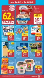 Gazetka promocyjna Aldi Nord - Von Montag - Gazetka - ważna od 01.03 do 01.03.2025 - strona 5 - produkty: aufschnitt, Becher, butter, danone, eis, ferrero, fleisch, fleischsalat, frucht, gin, gouda, gutfried, hähnchenbrust, joghur, joghurt, joghurt mit der ecke, Kinder, kinder pingui, maultaschen, milch, monte, Müller, pingui, salat, schoko, Streichzart, Tasche, taschen, Ti, weihenstephan, zott, Zott Monte, ZTE