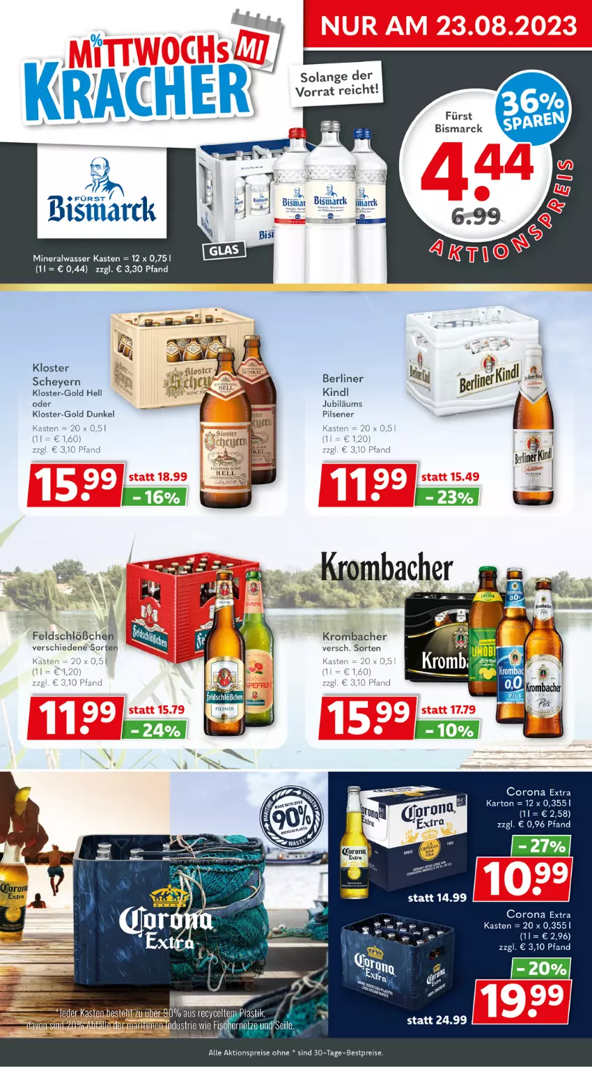 Aktueller Prospekt Getraenkeland - von 21.08 bis 02.09.2023 - strona 2 - produkty: aktionspreis, Alwa, asti, berliner, berliner kindl, bestpreis, bestpreise, bismarck, corona, corona extra, eis, Jubiläums, krombache, krombacher, mineralwasser, pils, pilsener, reis, Ti, wasser