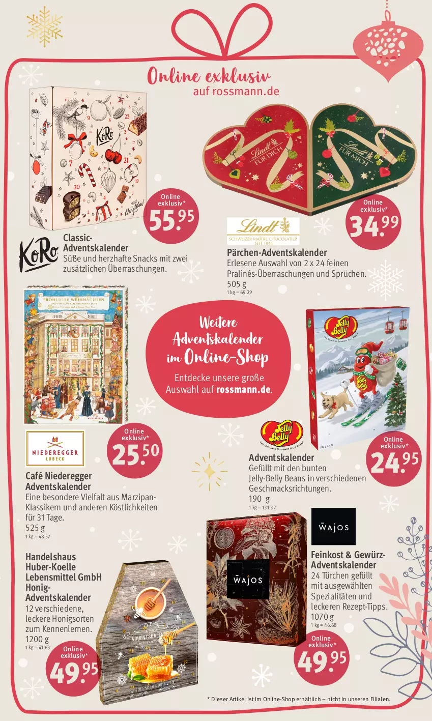 Aktueller Prospekt Rossmann - Prospekte - von 16.10 bis 27.10.2023 - strona 7 - produkty: Adventskalender, decke, Egger, elle, feinkost, gewürz, honig, mac, marzipan, rezept, rezept-tipp, snack, snacks, Spezi, Ti