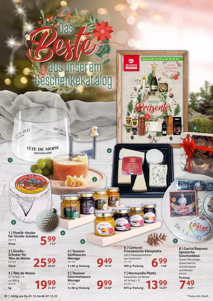 Aktueller Prospekt Selgros - Food - von 01.12 bis 07.12.2022 - strona 20 - produkty: asti, butter, eis, Geschenkbox, Käse, latte, Manchego, messer, reis, rel, sauce, saucen, senf, Spezi, Ti