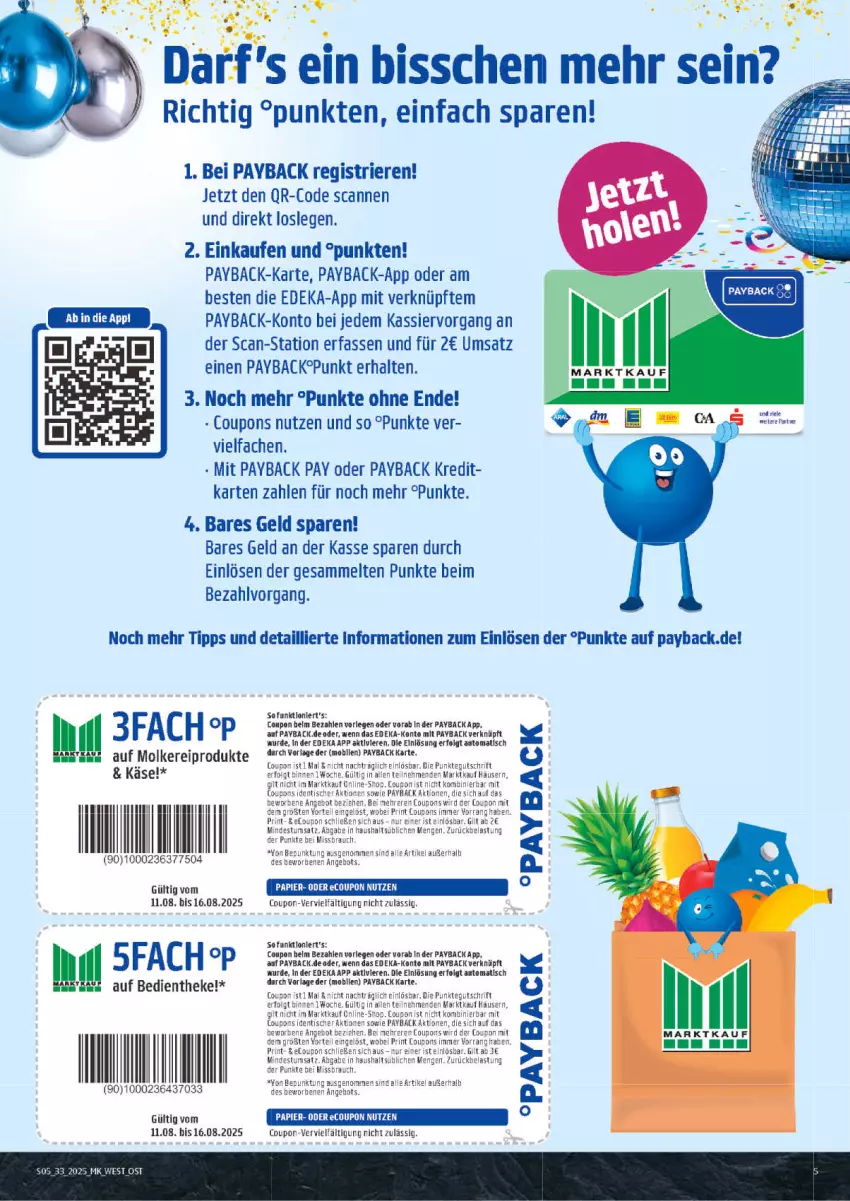 Aktueller Prospekt Marktkauf - Prospekt - von 10.08 bis 16.08.2025 - strona 5 - produkty: angebot, auto, coupon, coupons, deka, Käse, LG, papier, payback, Rauch, Ti, tisch