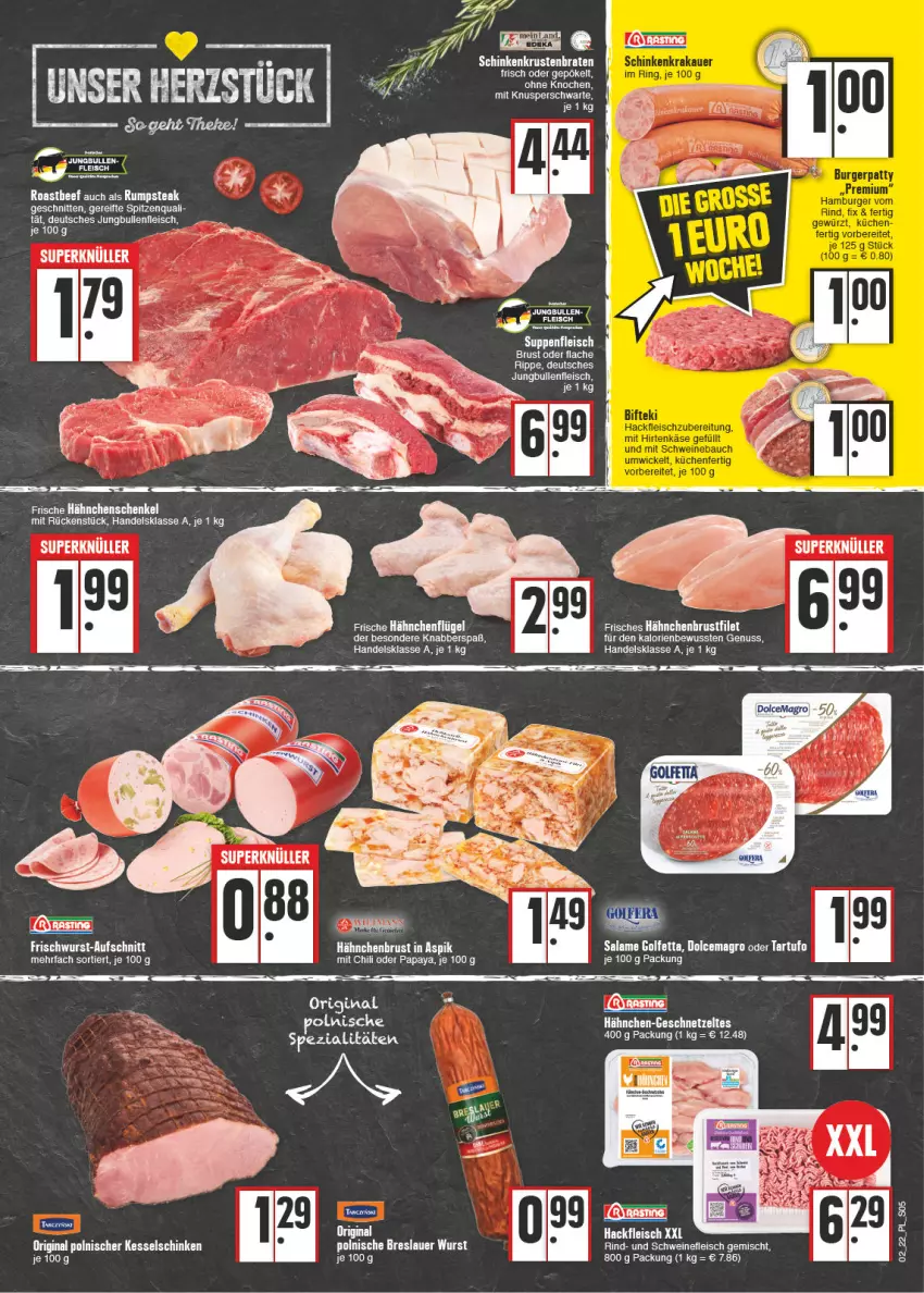 Aktueller Prospekt E Center - Angebote der Woche - von 10.01 bis 15.01.2022 - strona 5 - produkty: auer, aufschnitt, brustfilet, eis, filet, fleisch, Frische Hähnchen, frischwurst-aufschnitt, geschnetzeltes, gin, hackfleisch, hähnchenbrust, hähnchenbrustfilet, hähnchenflügel, jungbullen, nuss, reis, rind, rum, rumpsteak, schinken, schnitten, schwein, schweine, schweinefleisch, steak, suppe, suppen, suppenfleisch, Tartufo, Ti, wein, weine, wurst, Zelt