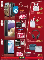 Gazetka promocyjna Metro - Technik Spezial - Gazetka - ważna od 31.12 do 31.12.2021 - strona 25 - produkty: akku, Apple, Apple AirPods, Apple AirPods Pro, auer, Bau, dual-sim, eis, Elan, , fingerabdrucksensor, frontkamera, gigaset, Handy, Headset, kamera, kopfhörer, lenovo, Metro, nuss, Pods, reis, rel, rwe, sim, smartphone, smartphones, telefon, Ti, wasser