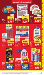 Gazetka promocyjna Lidl - Aktionsprospekt - Gazetka - ważna od 13.04 do 13.04.2024 - strona 11 - produkty: angebot, backfisch, bohne, bohnen, coupon, culinesse, curry, dulano, Edelsalami, eis, elle, filet, filets, fisch, frischkäse, Käse, lyoner, matjes, Matjesfilet, matjesfilets, meica, melitta, Nordsee, petrella, preisvorteil, rama, Rama Culinesse, reis, rel, salami, schnitten, teller, Ti, vollwaschmittel, waschmittel, Yo, ZTE