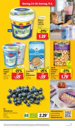 Gazetka promocyjna Lidl - Aktionsprospekt - Gazetka - ważna od 13.04 do 13.04.2024 - strona 15 - produkty: alesto, angebot, beere, beeren, bio, Bona, Cashew, eis, hafer, haferflocken, heidelbeere, heidelbeeren, joghur, joghurt, joghurt mild, Milbona, natur, preisvorteil, reis, rezept, rezepte, smoothie, Ti, ZTE