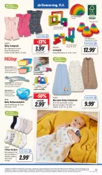 Gazetka promocyjna Lidl - Aktionsprospekt - Gazetka - ważna od 13.04 do 13.04.2024 - strona 27 - produkty: angebot, Bau, baumwolle, bio, bio-baumwolle, Brei, coupon, decke, Deckel, eis, elle, frucht, gefrierfach, Holz, jumpsuit, Lernspiel, Löffel, lupilu, mikrowelle, Persona, reis, Ria, sac, Schal, Schale, schlafsack, socken, spülmaschinen, Ti, wolle, ZTE