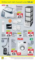 Gazetka promocyjna Lidl - Aktionsprospekt - Gazetka - ważna od 13.04 do 13.04.2024 - strona 56 - produkty: aeg, angebot, angebote, beutel, bügel, Bügelstation, dampfbügelstation, eis, Elektro, elle, ndk, reis, rel, Schal, Schale, schubladen, severin, staubsauger, telefon, Ti, uhr