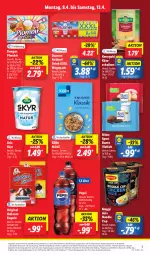 Gazetka promocyjna Lidl - Aktionsprospekt - Gazetka - ważna od 13.04 do 13.04.2024 - strona 9 - produkty: actimel, actimel drink, alkohol, angebot, arla, arla skyr, coupon, danone, danone actimel drink, discount, dovgan, drink, eis, elle, gin, Käse, kerrygold, kölln, Kugel, lebensmittel, maggi, müsli, pepsi, preisvorteil, Rauch, reis, ritter, ritter sport, Skyr, Sport, teller, Ti, ZTE