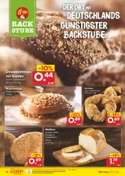 Gazetka promocyjna Netto Marken-Discount - Filial-Angebote - Gazetka - ważna od 12.11 do 12.11.2022 - strona 14 - produkty: angebot, backofen, bestpreis, brot, brötchen, dinkelbrötchen, eis, elle, Fladenbrot, ndk, nuss, Nussschnecke, Ofen, reis, ring, sesam, sim, stube, Ti