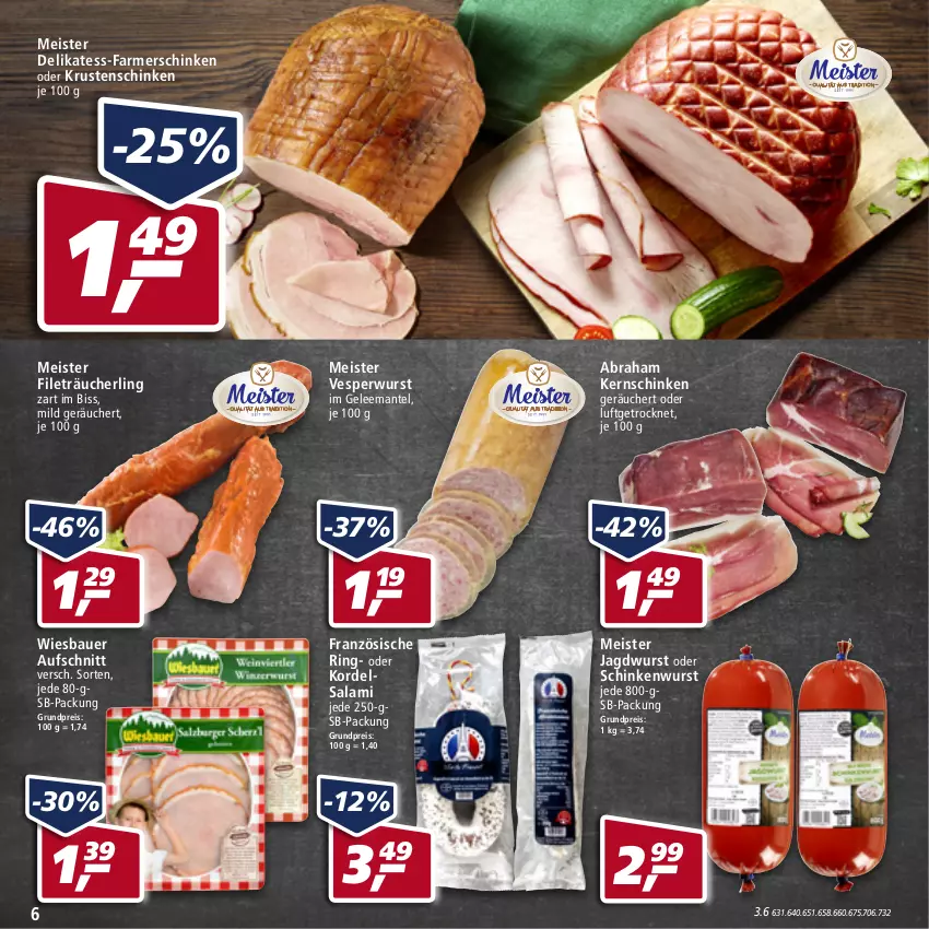 Aktueller Prospekt Real - Real Handzettel - von 14.02 bis 19.02.2022 - strona 6 - produkty: auer, aufschnitt, Bau, Bauer, eis, farmerschinken, filet, Fileträucherling, gelee, jagdwurst, kernschinken, Krustenschinken, Mantel, Meister, Räucherling, reis, ring, salami, schinken, schinkenwurst, wiesbauer, wurst