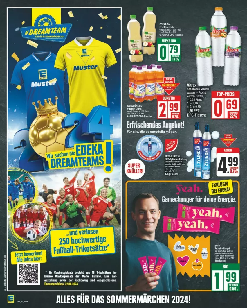 Aktueller Prospekt Edeka - Prospekte - von 15.06 bis 22.06.2024 - strona 10 - produkty: ente, flasche, Sprudel, tee, Trikot