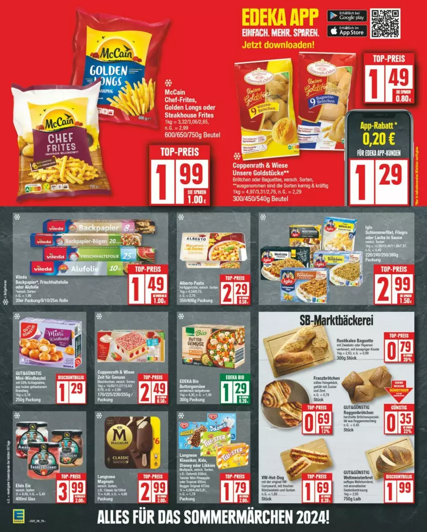 Aktueller Prospekt Edeka - Prospekte - von 15.06 bis 22.06.2024 - strona 8 - produkty: beutel, eis, Goldstücke, LG, reis, steak, tee, Ti, top-preis