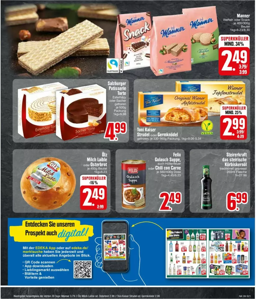 Aktueller Prospekt Edeka - Prospekte - von 26.02 bis 02.03.2024 - strona 21 - produkty: angebot, angebote, brot, decke, deka, eis, elle, Germ, Kaiser, Knödel, kraft, Manner, milch, reis, snack, Strudel, waffeln, ZTE