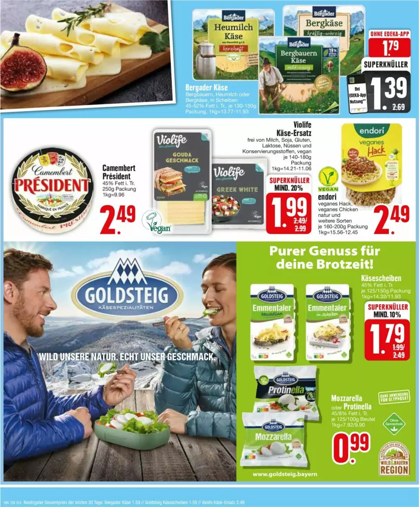 Aktueller Prospekt Edeka - Prospekte - von 26.02 bis 02.03.2024 - strona 4 - produkty: camembert, erde, Käse, milch, natur, soja