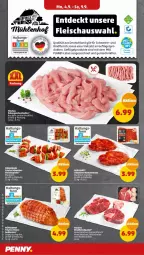 Gazetka promocyjna Penny - Prospekte - Gazetka - ważna od 09.09 do 09.09.2023 - strona 4 - produkty: brustfilet, eis, ente, filet, fleisch, Geflügel, geflügelprodukte sind mit dem, geschnetzeltes, HP, Nackensteak, nackensteaks, paprika, pute, Putengeschnetzeltes, rind, rindfleisch, schwein, schweine, steak, steaks, suppe, suppen, suppenfleisch, wein, weine, Zelt