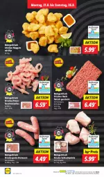 Gazetka promocyjna Lidl - Aktionsprospekt - Gazetka - ważna od 26.08 do 26.08.2023 - strona 10 - produkty: bratwurst, chicken nuggets, dip, eis, fleisch, geschnetzeltes, grobe bratwurst, hackfleisch, hackfleisch gemischt, latte, ndk, nuggets, pute, Putengeschnetzeltes, reis, rind, Schal, Schale, schwein, Ti, wein, wurst, Zelt