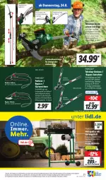 Gazetka promocyjna Lidl - Aktionsprospekt - Gazetka - ważna od 26.08 do 26.08.2023 - strona 33 - produkty: Bau, boss, eis, Garten, Gartenschere, gsw, Holz, Holzspalter, kraft, messer, Parkside, reis, säge, Schere, Teleskop, Ti, weck, werkzeug, werkzeuge, ZTE