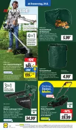 Gazetka promocyjna Lidl - Aktionsprospekt - Gazetka - ważna od 26.08 do 26.08.2023 - strona 34 - produkty: angebot, Brei, coupon, dell, eis, Elektro, elektro-rasenmäher, elle, Garten, heckenschere, kraft, Laubsauger, Mode, ndk, Parkside, rasen, rasenmäher, rasentrimmer, reis, sac, Schal, Schale, Schere, tender, Ti, ZTE