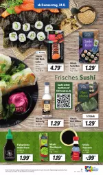 Gazetka promocyjna Lidl - Aktionsprospekt - Gazetka - ważna od 26.08 do 26.08.2023 - strona 47 - produkty: abis, angebot, eis, essig, lachs, mac, reis, sauce, soja, sojasauce, Sushi, Ti, vita, wasa, ZTE