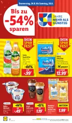 Gazetka promocyjna Lidl - Aktionsprospekt - Gazetka - ważna od 26.08 do 26.08.2023 - strona 54 - produkty: caffè latte, Cap, eis, elle, emmi, Finish, latte, milch, milchreis, Müller, ndk, nudel, nudeln, reis, Schal, Schale, tee, teller, Ti, volvic