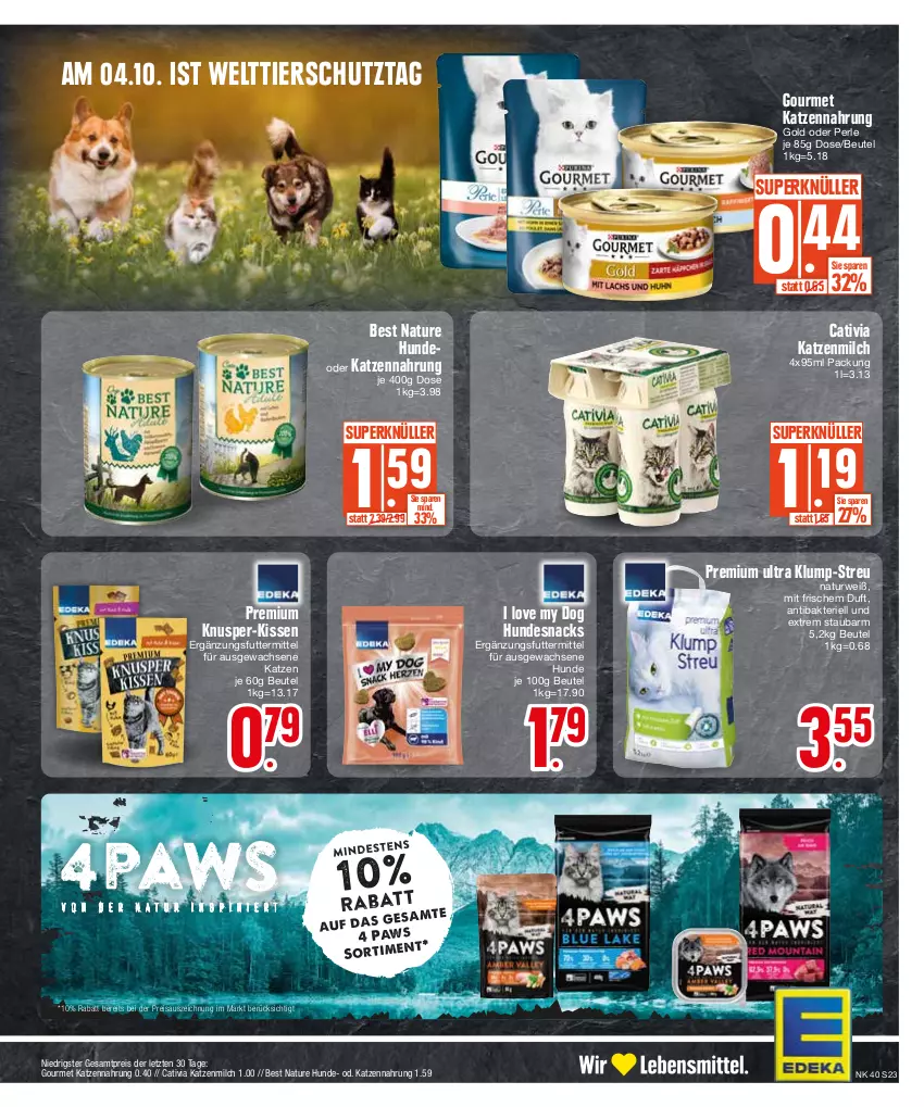 Aktueller Prospekt E Center - Angebote der Woche - von 02.10 bis 07.10.2023 - strona 23 - produkty: beutel, deo, eis, hundesnack, hundesnacks, katzenmilch, katzennahrung, kissen, milch, natur, reis, rwe, snack, snacks, Ti, ZTE