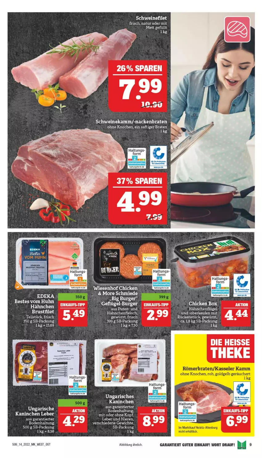 Aktueller Prospekt Marktkauf - Prospekt - von 03.04 bis 09.04.2022 - strona 13 - produkty: braten, brustfilet, burger, eis, filet, fleisch, Geflügel, gewürz, Hähnchenfleisch, hähnchenflügel, natur, pute, saft, schwein, schweine, Ti, wein, weine