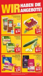 Gazetka promocyjna Marktkauf - Prospekt - Gazetka - ważna od 09.04 do 09.04.2022 - strona 6 - produkty: aktionspreis, Becher, beere, beeren, bohne, bohnen, butter, coupon, coupons, deka, eis, espresso, grünländer, gurke, himbeer, himbeere, himbeeren, Käse, lavazza, marinade, Nackensteak, nackensteaks, nuss, oder espresso, reis, salat, Salatgurke, schwein, schweine, steak, steaks, Streichzart, Ti, wein, weine