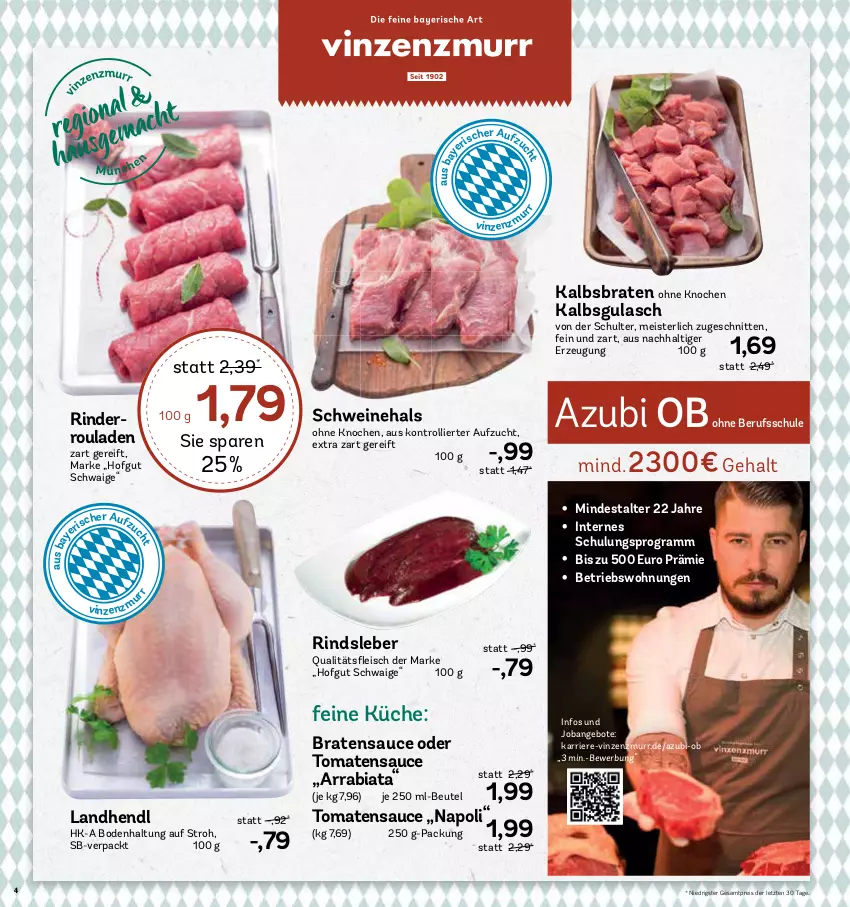 Aktueller Prospekt Aez - Prospekte - von 18.09 bis 23.09.2023 - strona 4 - produkty: angebot, angebote, beutel, braten, eis, gulasch, Hendl, hofgut, küche, Meister, reis, rind, rinder, Rinderroulade, rinderrouladen, rouladen, sauce, schnitten, schwein, schweine, Ti, tomate, tomaten, tomatensauce, trolli, wein, weine, ZTE