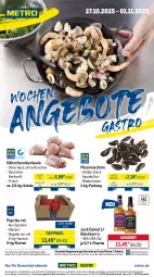 Gazetka promocyjna Metro - Wochen-Angebote Gastro - Gazetka - ważna od 01.11 do 01.11.2025 - strona 1 - produkty: abholpreise, angebot, angebote, aqua, eis, flasche, getränk, getränke, ilag, jack daniel, Jack Daniel’s, lack, Metro, Muscheln, Palette, paprika, paprika rot, Rauch, reis, rwe, Schal, Schale, Ti, tiefpreis