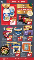 Gazetka promocyjna Aldi Nord - Von Montag - Gazetka - ważna od 23.12 do 23.12.2023 - strona 10 - produkty: aldi, angebot, angebote, Bad, Becher, braten, cin, coppenrath, creme, dessert, doppelrahmstufe, ehrmann, Ehrmann Grand Dessert, eis, frischkäse, grill, gurke, homann, kartoffel, Käse, mascarpone, milka, miracel, miracel whip, reis, salat, salatcreme, Ti, toblerone, torte, wasser, weihnachten, Yo