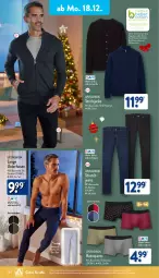 Gazetka promocyjna Aldi Nord - Von Montag - Gazetka - ważna od 23.12 do 23.12.2023 - strona 18 - produkty: aldi, Bau, baumwolle, bett, eis, Hausschuhe, hose, hosen, Jacke, jeans, Pants, Pyjama, Retropants, Ria, rwe, schuhe, shirt, socken, Stretchjeans, Strickjacke, Ti, up2fashion, Wintersocken, wolle