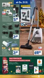 Gazetka promocyjna Aldi Nord - Von Montag - Gazetka - ważna od 23.12 do 23.12.2023 - strona 21 - produkty: aldi, auto, beutel, bodenstaubsauger, decke, dell, eis, elle, gin, gutschein, leine, Mode, ring, Roller, rwe, Schal, severin, staubbeutel, staubsauger, steckdose, Ti, tisch, uhr, WICK, ZTE