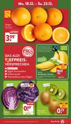 Gazetka promocyjna Aldi Nord - Von Montag - Gazetka - ważna od 23.12 do 23.12.2023 - strona 3 - produkty: aldi, angebot, auer, banane, bananen, Bau, Bauer, bio, bio-bananen, eis, kiwi, orange, orangen, reis, rotkohl, Ti, trolli, ZTE