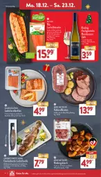 Gazetka promocyjna Aldi Nord - Von Montag - Gazetka - ważna od 23.12 do 23.12.2023 - strona 4 - produkty: aqua, bio, braten, buch, eis, elle, filet, filets, flasche, forelle, grill, gulasch, Heu, Holz, lachs, lachsfilet, lachsfilets, Ofen, reis, rel, Ria, riesling, rind, rinder, rindergulasch, rollbraten, Schal, Schale, Ti, tiefpreis, tisch, trolli, wein, Weißwein