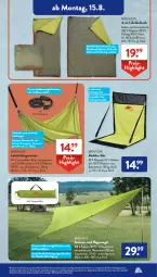 Gazetka promocyjna AldiSud - IN ZWEI WOCHEN - Gazetka - ważna od 20.08 do 20.08.2022 - strona 5 - produkty: alle artikel ohne dekoration, Bau, decke, dekoration, eis, elle, gin, hängematte, kissen, Laufen, picknickdecke, reis, Ria, sac, schlafsack, sonnenschutz, Sport, sporttasche, Tasche, Ti, tisch, wasser, ZTE