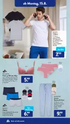 Gazetka promocyjna AldiSud - IN ZWEI WOCHEN - Gazetka - ważna od 20.08 do 20.08.2022 - strona 8 - produkty: aldi, Bau, baumwolle, dell, elle, hose, leine, Mode, Push-up, shirt, shirts, slip, slips, T-Shirt, Ti, wolle