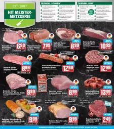 Gazetka promocyjna Hit - Wochenprospekt - Gazetka - ważna od 11.01 do 11.01.2025 - strona 8 - produkty: auer, Bau, Bauer, bio, braten, burger, cevapcici, eis, ente, fleisch, Geflügel, gewürz, gulasch, hackfleisch, hamburger, hüftsteak, hüftsteaks, jungbullen, kartoffel, kartoffeln, kasseler, Kette, kotelett, lachs, mac, Meister, monitor, natur, pfeffer, pute, reis, Ria, rind, rinder, rinderhackfleisch, ring, schinken, schinkenbraten, schnitzel, schwein, schweine, schweinerücken, Spezi, Sport, steak, steaks, suppe, Ti, Tiere, tisch, tomate, tomaten, wein, weine, ZTE